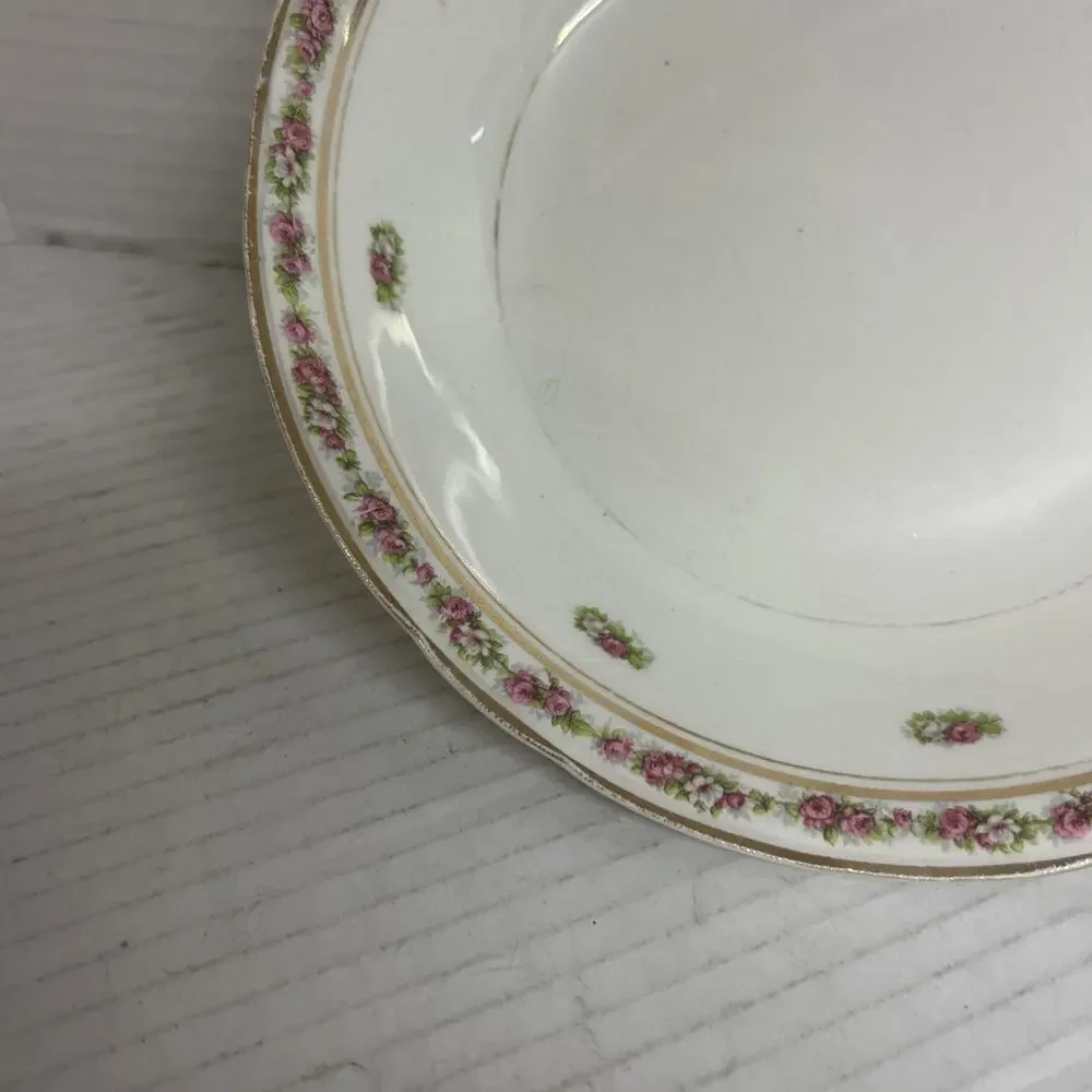 Vintage Warner Keffer China Co E Liverpool Bowl 8”